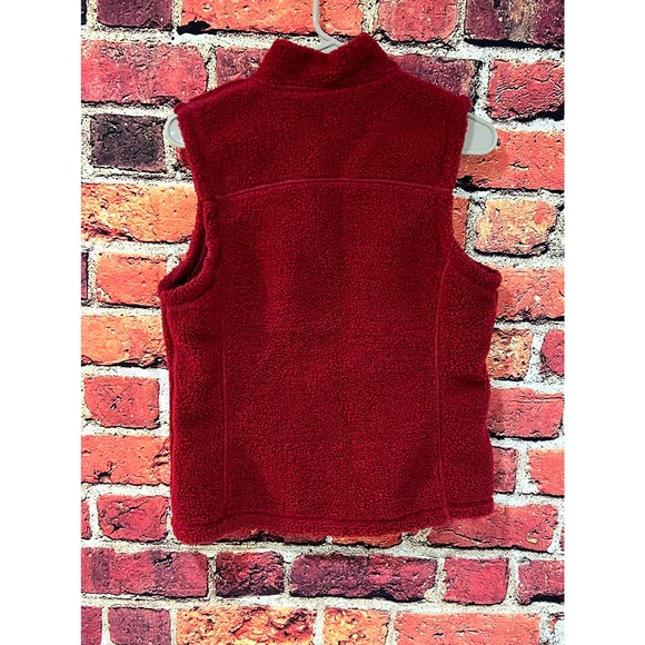 LL Bean Womens Red Berber Fleece Vest - Size XS - Picture 2 of 4